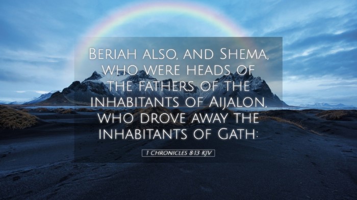 Picture 05 - 1 Chronicles 8:13 KJV Desktop Wallpaper - Beriah also, and Shema, who were heads of the - Desktop Bible Verse Wallpaper