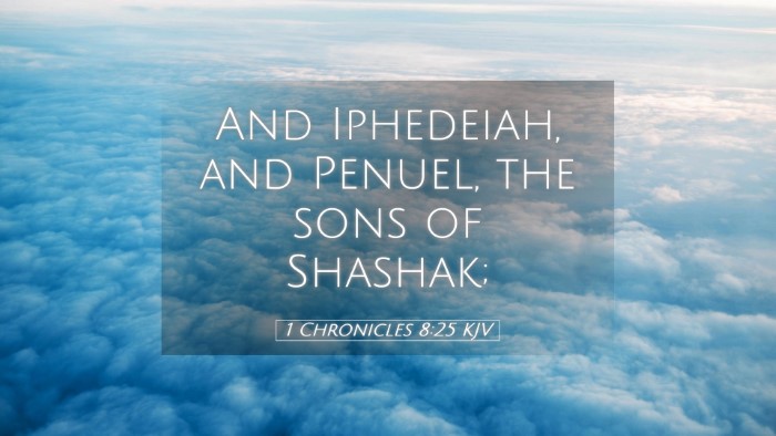 Picture 05 - 1 Chronicles 8:25 KJV Desktop Wallpaper - And Iphedeiah, and Penuel, the sons of - Desktop Bible Verse Wallpaper