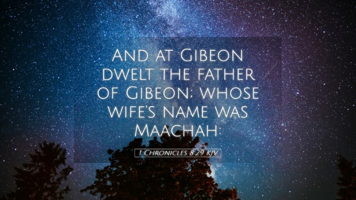 Picture 05 - 1 Chronicles 8:29 KJV Desktop Wallpaper - And at Gibeon dwelt the father of Gibeon; whose - Desktop Bible Verse Wallpaper