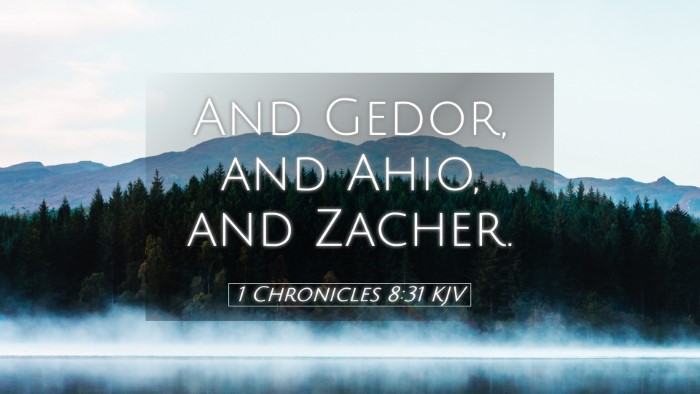 Picture 05 - 1 Chronicles 8:31 KJV Desktop Wallpaper - And Gedor, and Ahio, and - Desktop Bible Verse Wallpaper