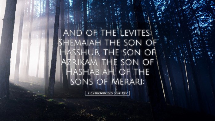 Picture 05 - 1 Chronicles 9:14 KJV Desktop Wallpaper - And of the Levites; Shemaiah the son of Hasshub, - Desktop Bible Verse Wallpaper
