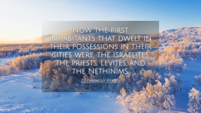 Picture 05 - 1 Chronicles 9:2 KJV Desktop Wallpaper - Now the first inhabitants that dwelt in their - Desktop Bible Verse Wallpaper