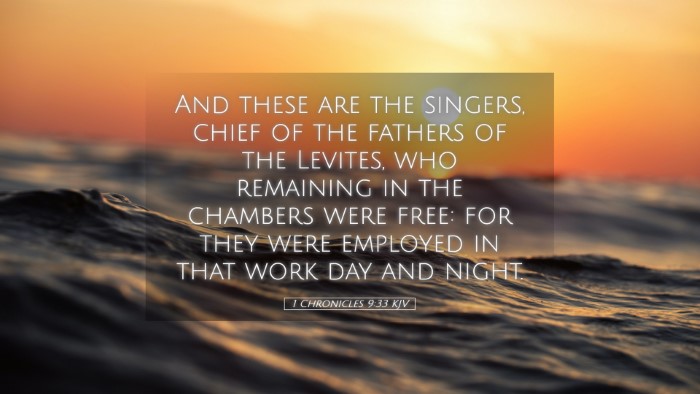 Picture 05 - 1 Chronicles 9:33 KJV Desktop Wallpaper - And these are the singers, chief of the fathers - Desktop Bible Verse Wallpaper