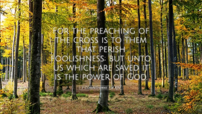 Picture 05 - 1 Corinthians 1:18 KJV Desktop Wallpaper - For the preaching of the cross is to them that - Desktop Bible Verse Wallpaper