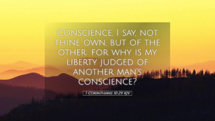 Picture 05 - 1 Corinthians 10:29 KJV Desktop Wallpaper - Conscience, I say, not thine own, but of the - Desktop Bible Verse Wallpaper