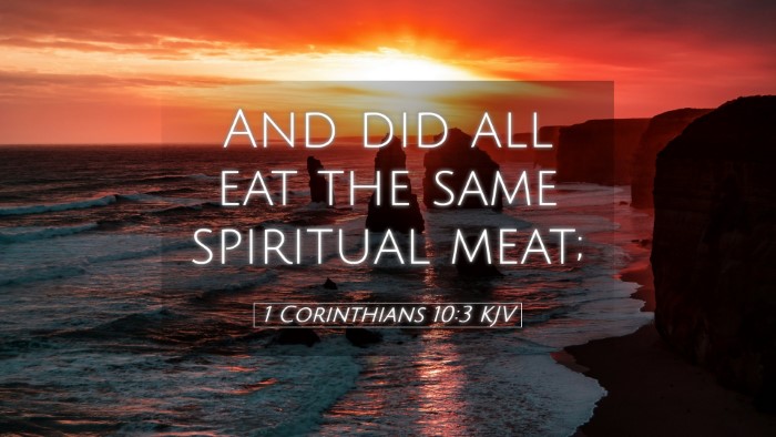 Picture 05 - 1 Corinthians 10:3 KJV Desktop Wallpaper - And did all eat the same spiritual - Desktop Bible Verse Wallpaper