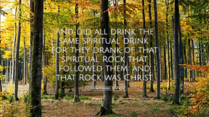 Picture 05 - 1 Corinthians 10:4 KJV Desktop Wallpaper - And did all drink the same spiritual drink: for - Desktop Bible Verse Wallpaper