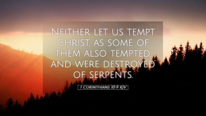 Picture 05 - 1 Corinthians 10:9 KJV Desktop Wallpaper - Neither let us tempt Christ, as some of them also - Desktop Bible Verse Wallpaper
