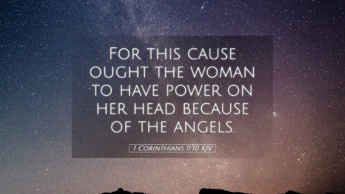 Picture 05 - 1 Corinthians 11:10 KJV Desktop Wallpaper - For this cause ought the woman to have power on - Desktop Bible Verse Wallpaper