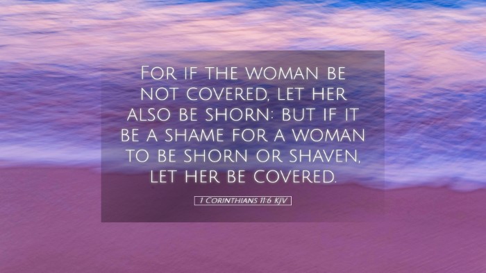 Picture 05 - 1 Corinthians 11:6 KJV Desktop Wallpaper - For if the woman be not covered, let her also be - Desktop Bible Verse Wallpaper