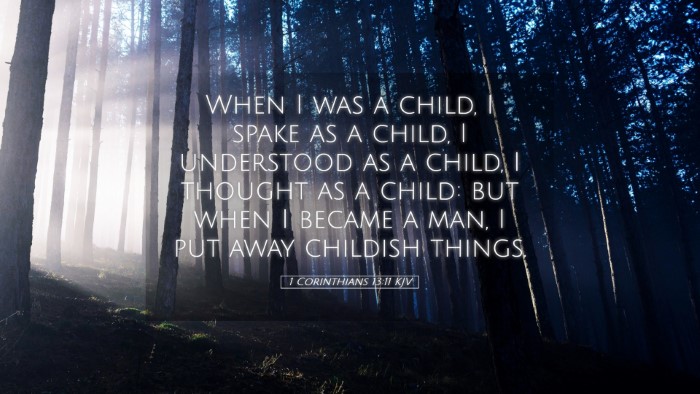 Picture 05 - 1 Corinthians 13:11 KJV Desktop Wallpaper - When I was a child, I spake as a child, I - Desktop Bible Verse Wallpaper