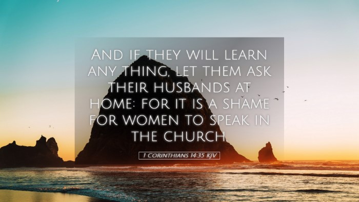 Picture 05 - 1 Corinthians 14:35 KJV Desktop Wallpaper - And if they will learn any thing, let them ask - Desktop Bible Verse Wallpaper