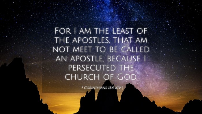 Picture 05 - 1 Corinthians 15:9 KJV Desktop Wallpaper - For I am the least of the apostles, that am not - Desktop Bible Verse Wallpaper