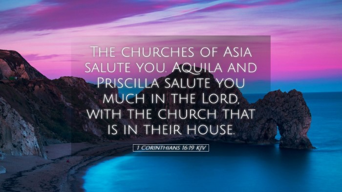 Picture 05 - 1 Corinthians 16:19 KJV Desktop Wallpaper - The churches of Asia salute you. Aquila and - Desktop Bible Verse Wallpaper