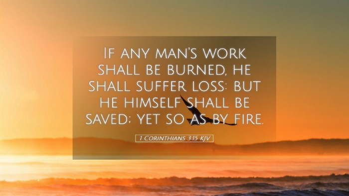 Picture 05 - 1 Corinthians 3:15 KJV Desktop Wallpaper - If any man's work shall be burned, he shall - Desktop Bible Verse Wallpaper