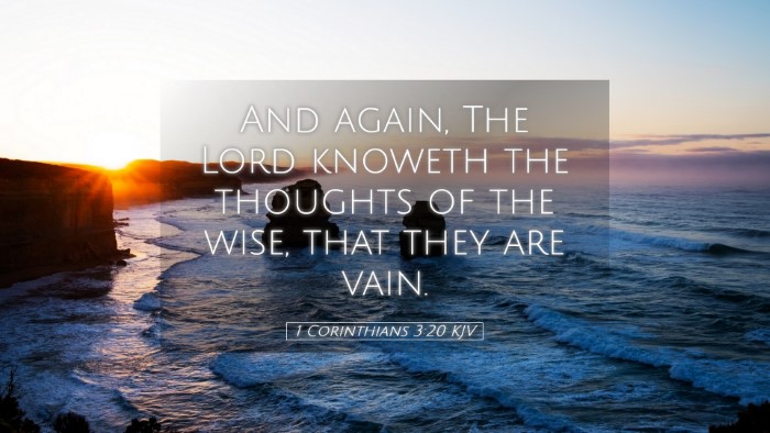 Picture 05 - 1 Corinthians 3:20 KJV Desktop Wallpaper - And again, The Lord knoweth the thoughts of the - Desktop Bible Verse Wallpaper