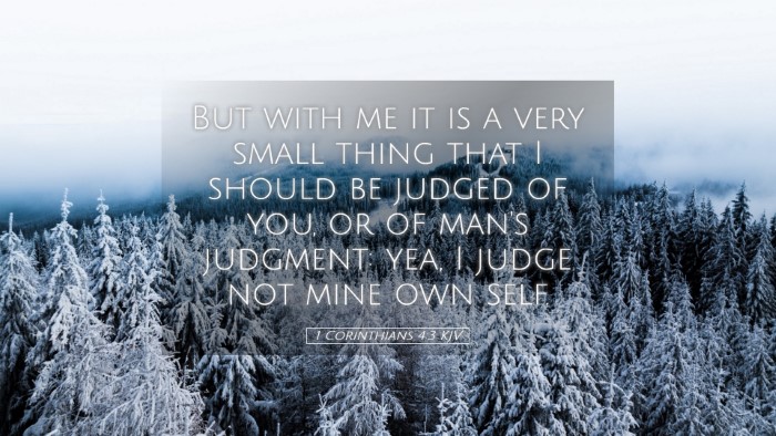 Picture 05 - 1 Corinthians 4:3 KJV Desktop Wallpaper - But with me it is a very small thing that I - Desktop Bible Verse Wallpaper