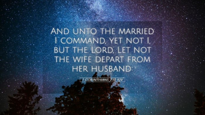 Picture 05 - 1 Corinthians 7:10 KJV Desktop Wallpaper - And unto the married I command, yet not I, but - Desktop Bible Verse Wallpaper
