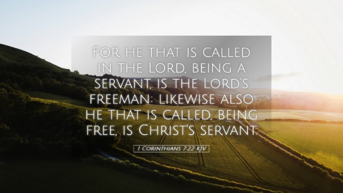 Picture 05 - 1 Corinthians 7:22 KJV Desktop Wallpaper - For he that is called in the Lord, being a - Desktop Bible Verse Wallpaper