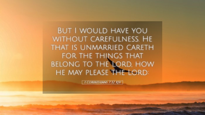 Picture 05 - 1 Corinthians 7:32 KJV Desktop Wallpaper - But I would have you without carefulness. He that - Desktop Bible Verse Wallpaper