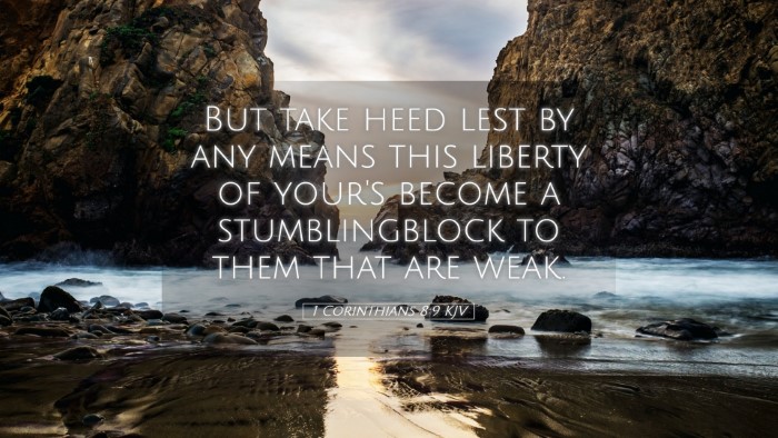 Picture 05 - 1 Corinthians 8:9 KJV Desktop Wallpaper - But take heed lest by any means this liberty of - Desktop Bible Verse Wallpaper