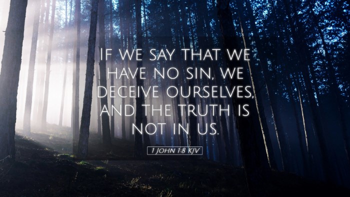 Picture 05 - 1 John 1:8 KJV Desktop Wallpaper - If we say that we have no sin, we deceive - Desktop Bible Verse Wallpaper