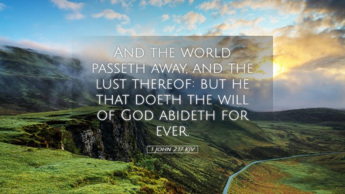 Picture 05 - 1 John 2:17 KJV Desktop Wallpaper - And the world passeth away, and the lust thereof: - Desktop Bible Verse Wallpaper