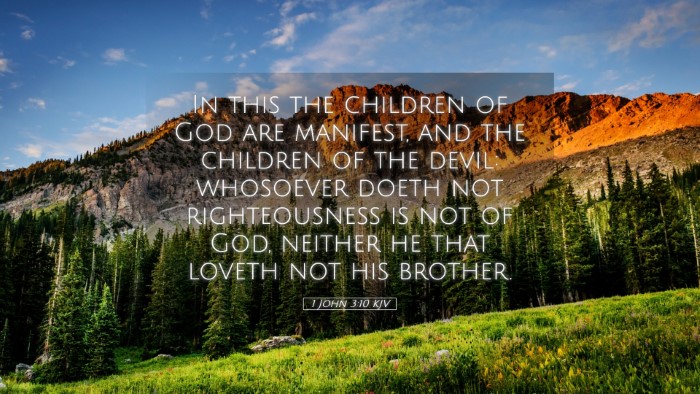 Picture 05 - 1 John 3:10 KJV Desktop Wallpaper - In this the children of God are manifest, and the - Desktop Bible Verse Wallpaper