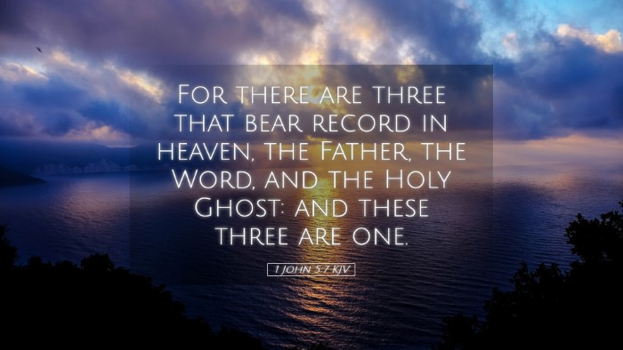 Picture 05 - 1 John 5:7 KJV Desktop Wallpaper - For there are three that bear record in heaven, - Desktop Bible Verse Wallpaper