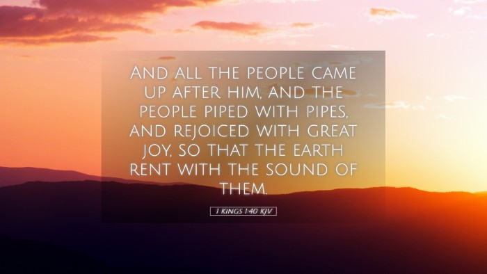 Picture 05 - 1 Kings 1:40 KJV Desktop Wallpaper - And all the people came up after him, and the - Desktop Bible Verse Wallpaper