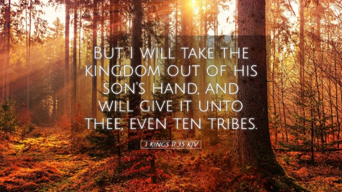 Picture 05 - 1 Kings 11:35 KJV Desktop Wallpaper - But I will take the kingdom out of his son's - Desktop Bible Verse Wallpaper