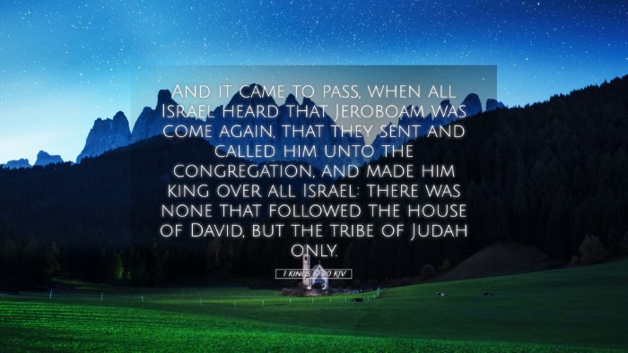 Picture 05 - 1 Kings 12:20 KJV Desktop Wallpaper - And it came to pass, when all Israel heard that - Desktop Bible Verse Wallpaper