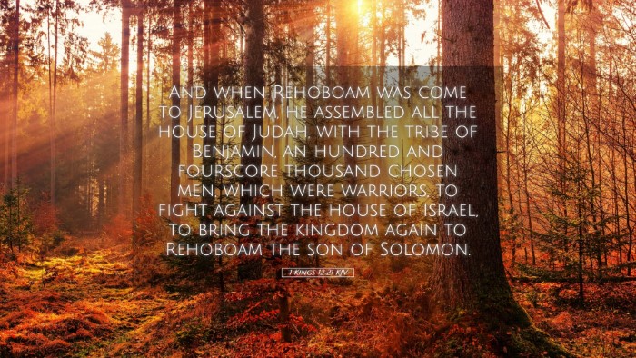 Picture 05 - 1 Kings 12:21 KJV Desktop Wallpaper - And when Rehoboam was come to Jerusalem, he - Desktop Bible Verse Wallpaper
