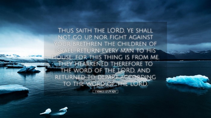 Picture 05 - 1 Kings 12:24 KJV Desktop Wallpaper - Thus saith the LORD, Ye shall not go up, nor - Desktop Bible Verse Wallpaper