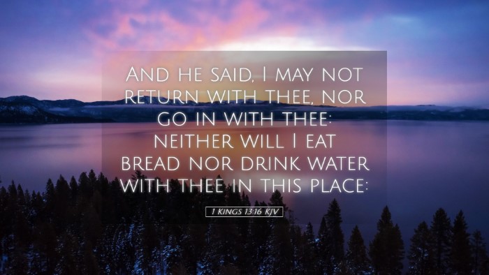 Picture 05 - 1 Kings 13:16 KJV Desktop Wallpaper - And he said, I may not return with thee, nor go - Desktop Bible Verse Wallpaper