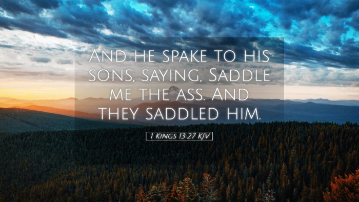 Picture 05 - 1 Kings 13:27 KJV Desktop Wallpaper - And he spake to his sons, saying, Saddle me the - Desktop Bible Verse Wallpaper