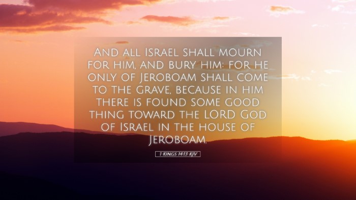 Picture 05 - 1 Kings 14:13 KJV Desktop Wallpaper - And all Israel shall mourn for him, and bury him: - Desktop Bible Verse Wallpaper