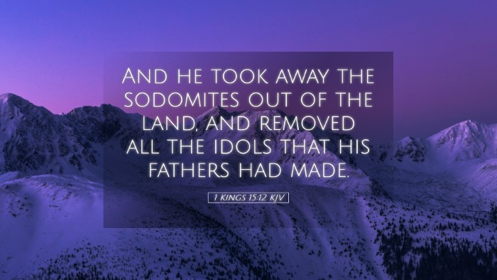 Picture 05 - 1 Kings 15:12 KJV Desktop Wallpaper - And he took away the sodomites out of the land, - Desktop Bible Verse Wallpaper