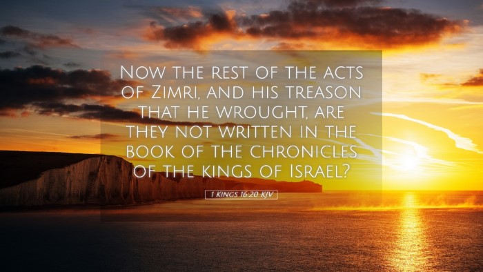 Picture 05 - 1 Kings 16:20 KJV Desktop Wallpaper - Now the rest of the acts of Zimri, and his - Desktop Bible Verse Wallpaper