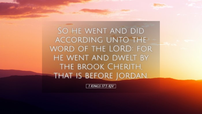 Picture 05 - 1 Kings 17:5 KJV Desktop Wallpaper - So he went and did according unto the word of the - Desktop Bible Verse Wallpaper