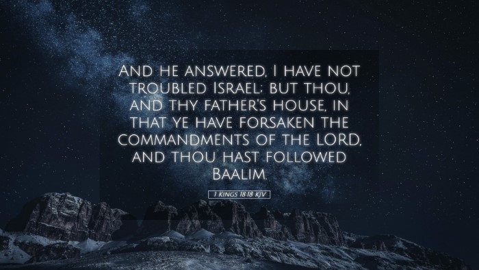 Picture 05 - 1 Kings 18:18 KJV Desktop Wallpaper - And he answered, I have not troubled Israel; but - Desktop Bible Verse Wallpaper