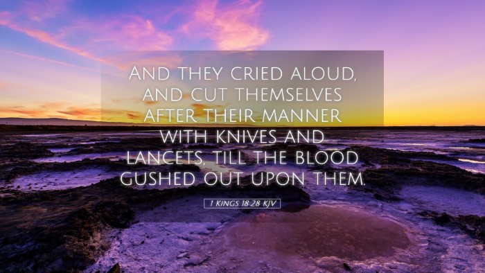 Picture 05 - 1 Kings 18:28 KJV Desktop Wallpaper - And they cried aloud, and cut themselves after - Desktop Bible Verse Wallpaper