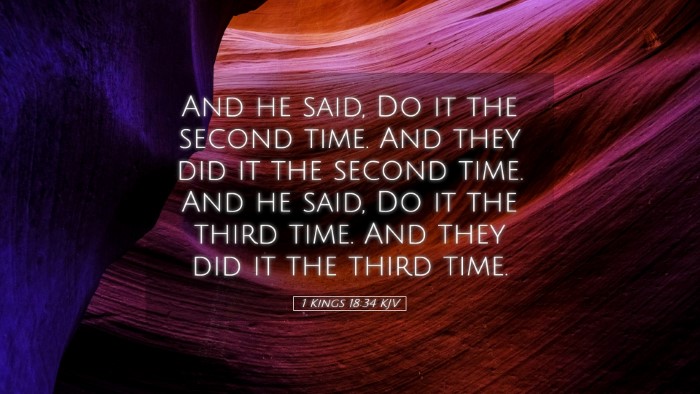 Picture 05 - 1 Kings 18:34 KJV Desktop Wallpaper - And he said, Do it the second time. And they did - Desktop Bible Verse Wallpaper