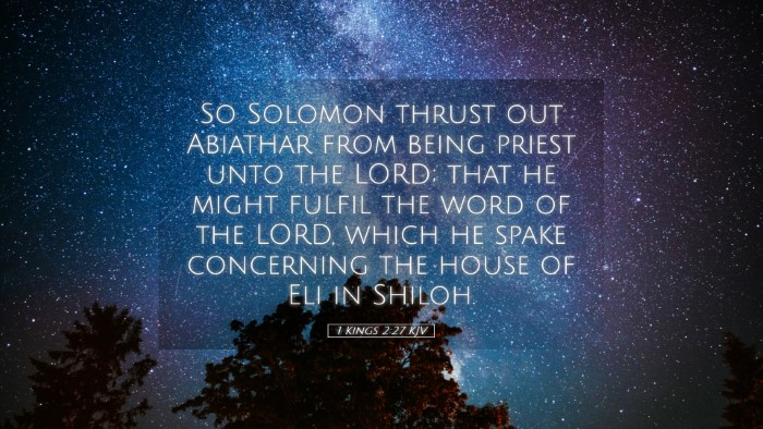 Picture 05 - 1 Kings 2:27 KJV Desktop Wallpaper - So Solomon thrust out Abiathar from being priest - Desktop Bible Verse Wallpaper