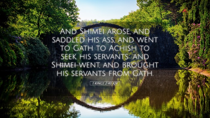 Picture 05 - 1 Kings 2:40 KJV Desktop Wallpaper - And Shimei arose, and saddled his ass, and went - Desktop Bible Verse Wallpaper