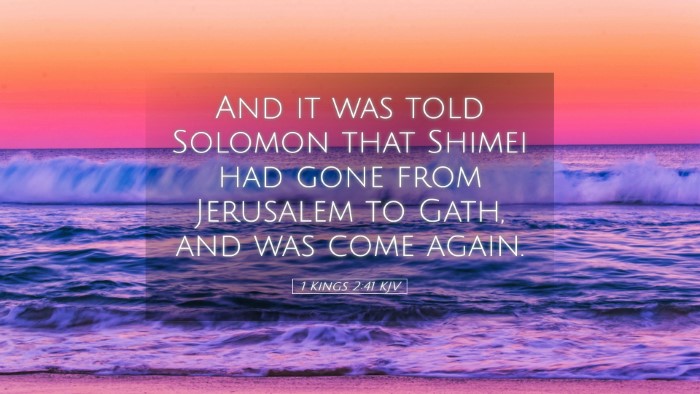 Picture 05 - 1 Kings 2:41 KJV Desktop Wallpaper - And it was told Solomon that Shimei had gone from - Desktop Bible Verse Wallpaper
