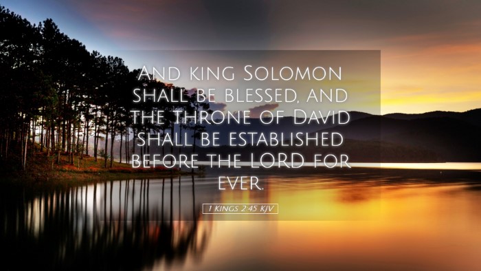 Picture 05 - 1 Kings 2:45 KJV Desktop Wallpaper - And king Solomon shall be blessed, and the throne - Desktop Bible Verse Wallpaper