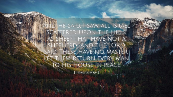 Picture 05 - 1 Kings 22:17 KJV Desktop Wallpaper - And he said, I saw all Israel scattered upon the - Desktop Bible Verse Wallpaper