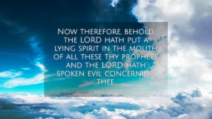 Picture 05 - 1 Kings 22:23 KJV Desktop Wallpaper - Now therefore, behold, the LORD hath put a lying - Desktop Bible Verse Wallpaper