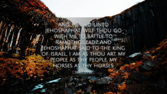 Picture 05 - 1 Kings 22:4 KJV Desktop Wallpaper - And he said unto Jehoshaphat, Wilt thou go with - Desktop Bible Verse Wallpaper